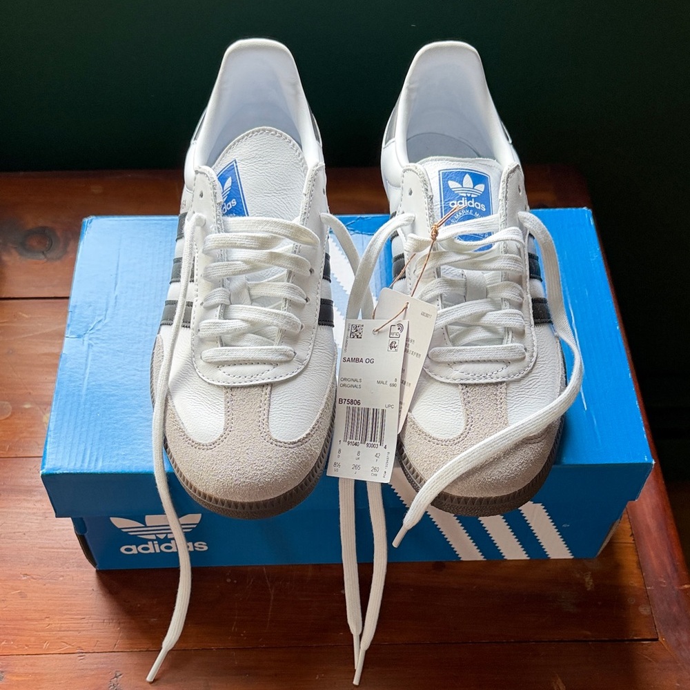 Adidas Samba OG Sneakers B75806, Men’s 8.5 BRAND NEW